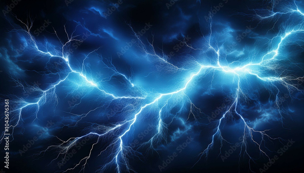 lightning in the night sky