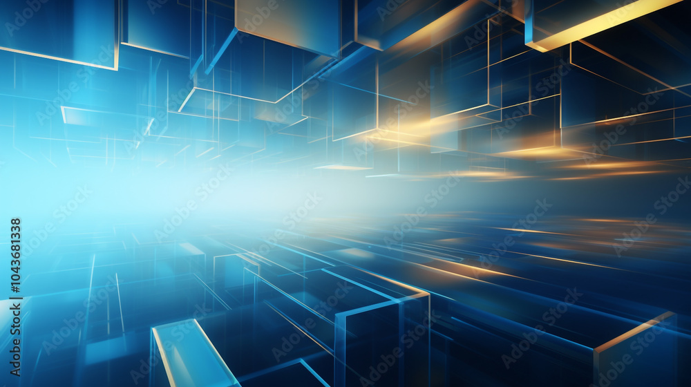 Blue light glow futuristic technology background with organic motion, abstract square Blue Wide screen webpage or business presentation abstract background. Blue light glow futuristic technology background with organic motion, abstract square Blue Wide screen webpage or business presentation abstract background.