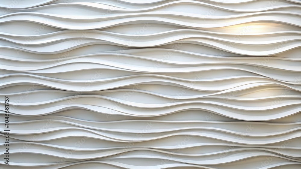 Obraz premium Wavy Decorative Wall Cladding Panel Design