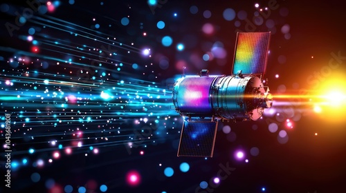 Wallpaper Mural Engaging 3D Illustration of a Futuristic Satellite Torontodigital.ca