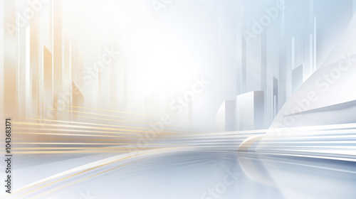 abstract geometric white technology minimal lines futuristic background, Minimalist abstract background with overlapping grey and white geometric shapes forming a clean.