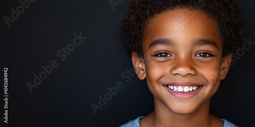 Black teenager boy on a studio background