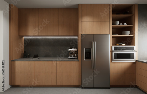 Modern wood kitchen designs include sleek countertops that enhance functionality and beauty