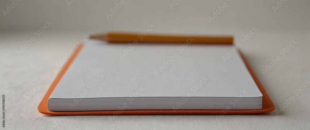 notebook isolated against a clean white background, showcasing its transparent design and elegant shape