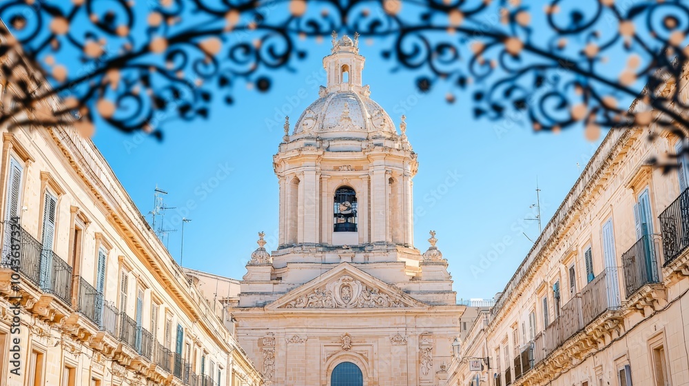 Obraz premium Streets bathed in string lights