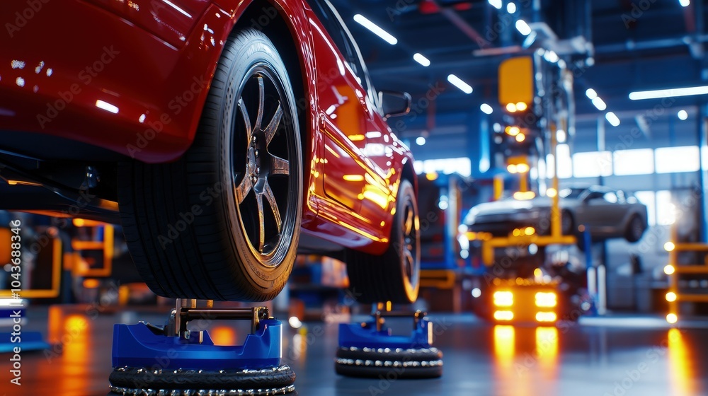Car Suspension and Wheel Alignment in Workshop Car Suspension and Wheel Alignment in Workshop