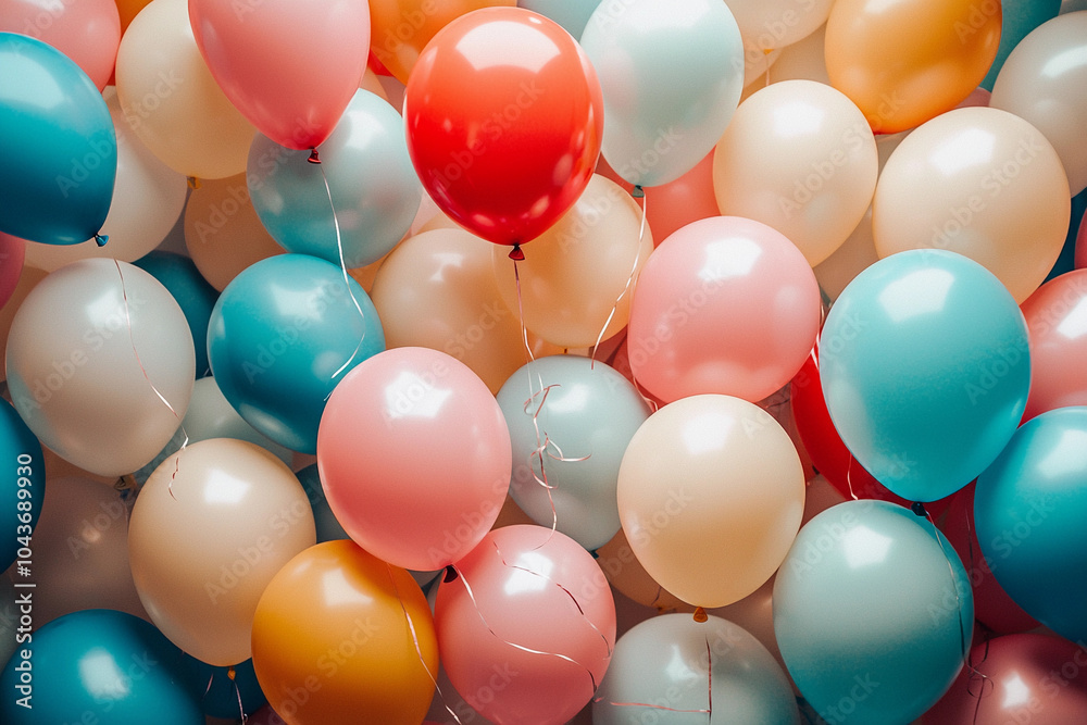 custom made wallpaper toronto digitalColorful balloons fill the background for a festive celebration