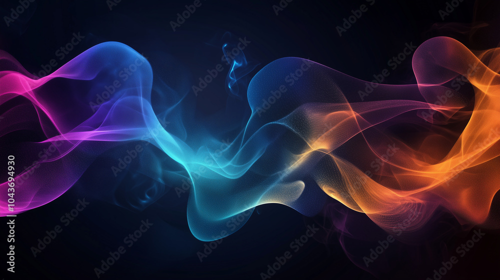 Obraz premium astarte.ai: Abstract Flowing Waves in Vibrant Colors