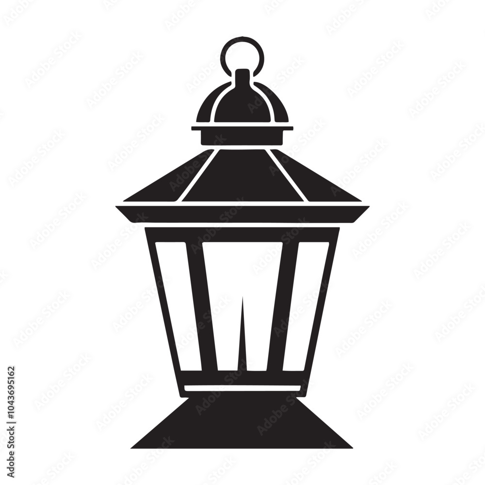 Silhouette of a Classic Lantern Silhouette of a Classic Lantern