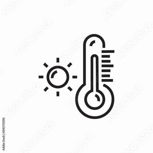 global warming icon sign vector