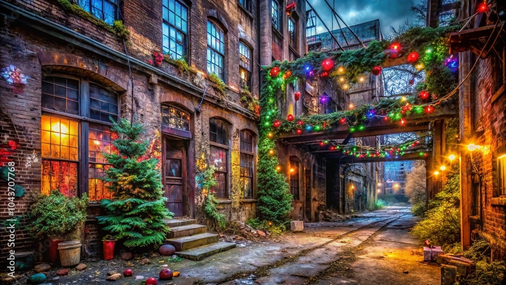 Fototapeta premium Urban Exploration Christmas Card Photography with Festive Vibes and Hidden Gems