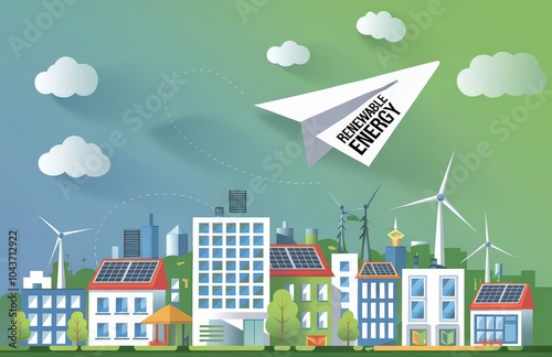 Paper Plane Promoting Renewable Energy Concepts