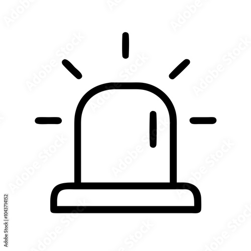 Emergency siren line icon vector