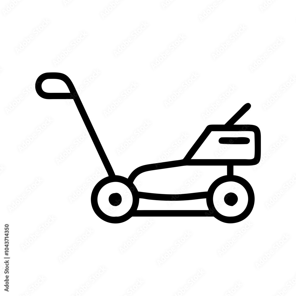 Lawnmower icon vector illustration Lawnmower icon vector illustration