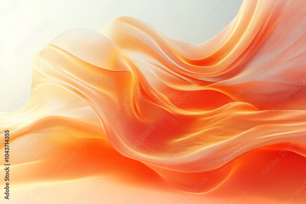 Fototapeta premium Abstract colorful wave line on light background, 3d render, background wallpaper design