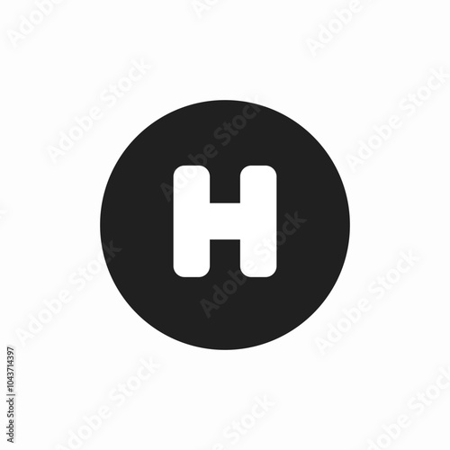 H alphabet icon sign vector