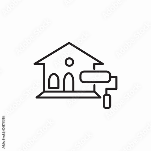 home renovation icon sign vector