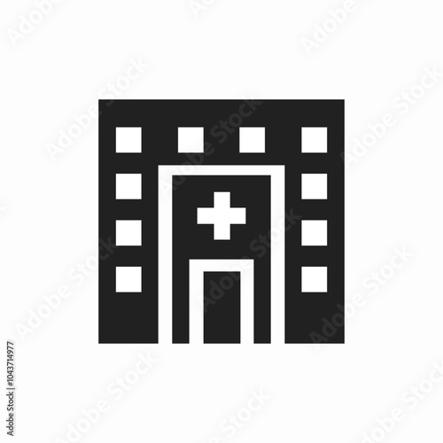 hospital clinic icon sign vector