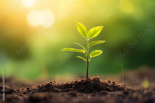 Wallpaper Mural Budding Seedling Sprouting from Earth Symbolizing Gratitude and New Beginnings  green plant, growing concept  Close-up of a plant, sunny and blurry background


 Torontodigital.ca