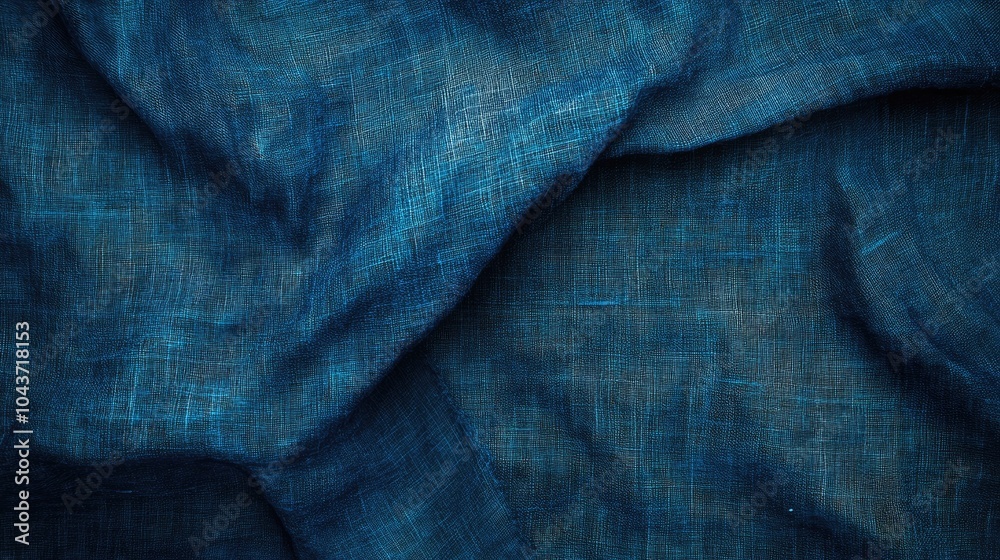 Naklejka premium Deep Blue Textile Canvas Background