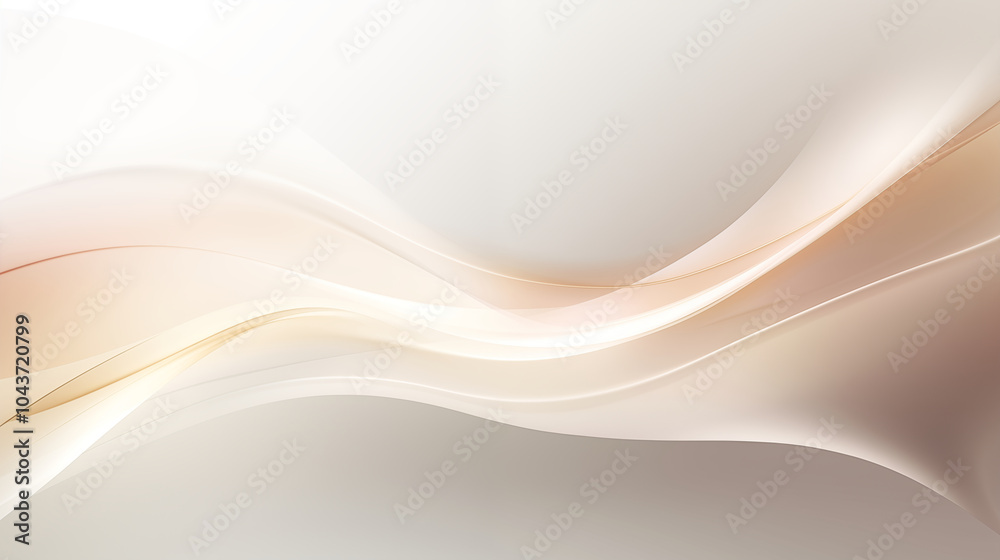 Fototapeta premium Flowing Fabric in Cream and Beige with a Light Gradient