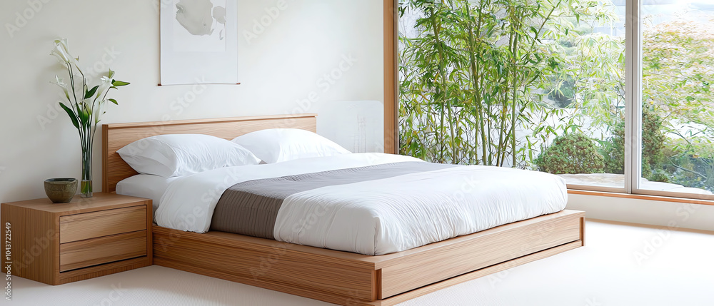 Transform your space a minimalist zen bedroom design featuring sleek built-in drawers and natural elements for tranquility and comfort Transform your space a minimalist zen bedroom design featuring sleek built-in drawers and natural elements for tranquility and comfort