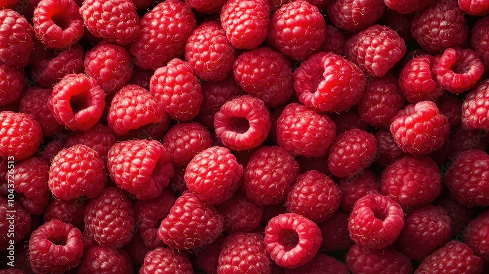 Vibrant raspberries completely occupy the frame as a delectable food backdrop Vibrant raspberries completely occupy the frame as a delectable food backdrop