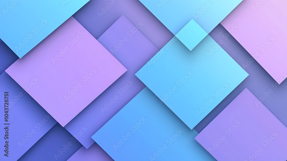 Abstract background with overlapping blue and purple squares. Abstract background with overlapping blue and purple squares.