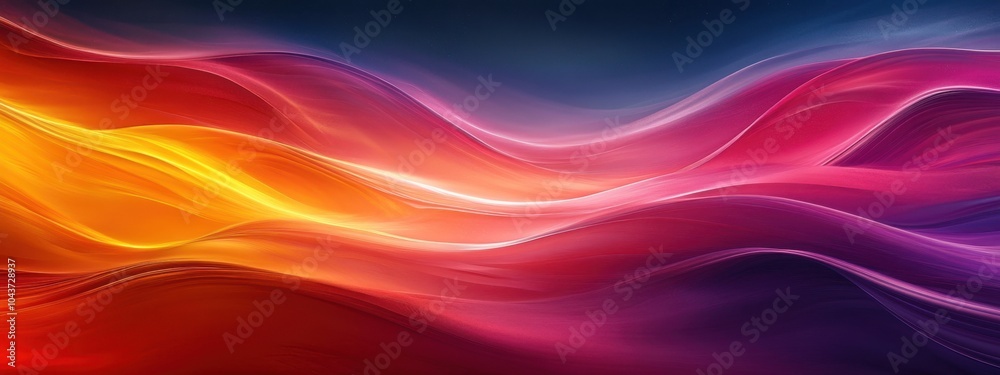 Obraz premium Abstract background with colorful waves of light flowing together