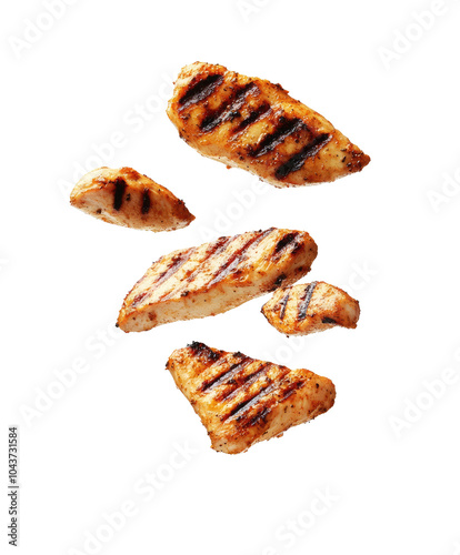 delicious Grilled chicken on transparent background