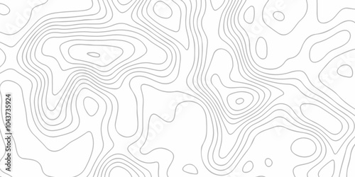 Vector lines pattern seamless sea map topography design. White wave paper curved reliefs Contour maps.