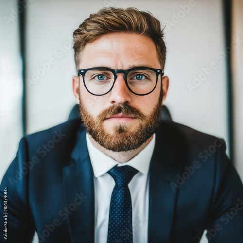 Professional Portrait of a Businessman Showcasing Confidence and Style in Modern Attire