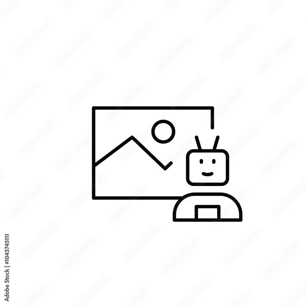 ai generate image thin outline icon vector design good for web or mobile app ai generate image thin outline icon vector design good for web or mobile app