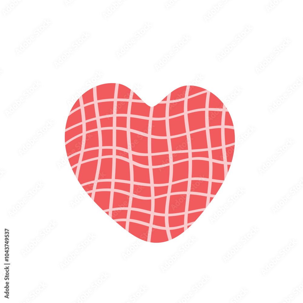 Trendy abstract heart. Valentine s day cute modern illustration. Texture element, isolated on white background. Vector illustration Trendy abstract heart. Valentine s day cute modern illustration. Texture element, isolated on white background. Vector illustration