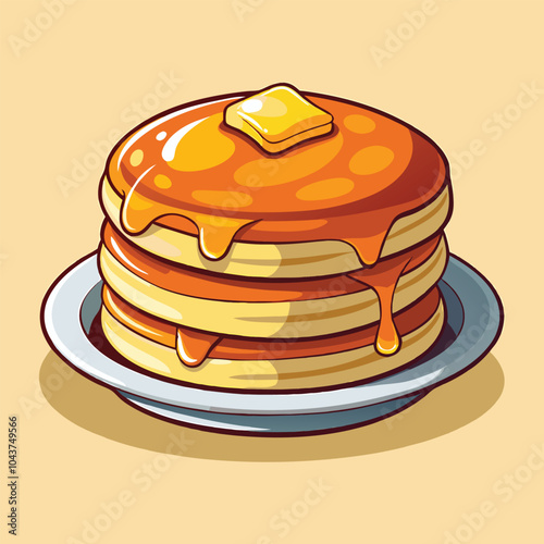Pancakes With Butter And Syrup