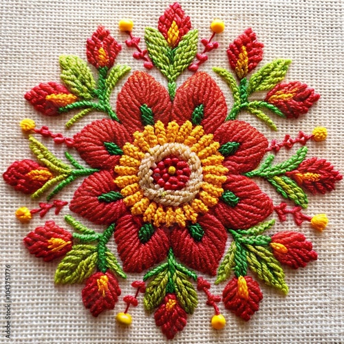 red and yellow flower