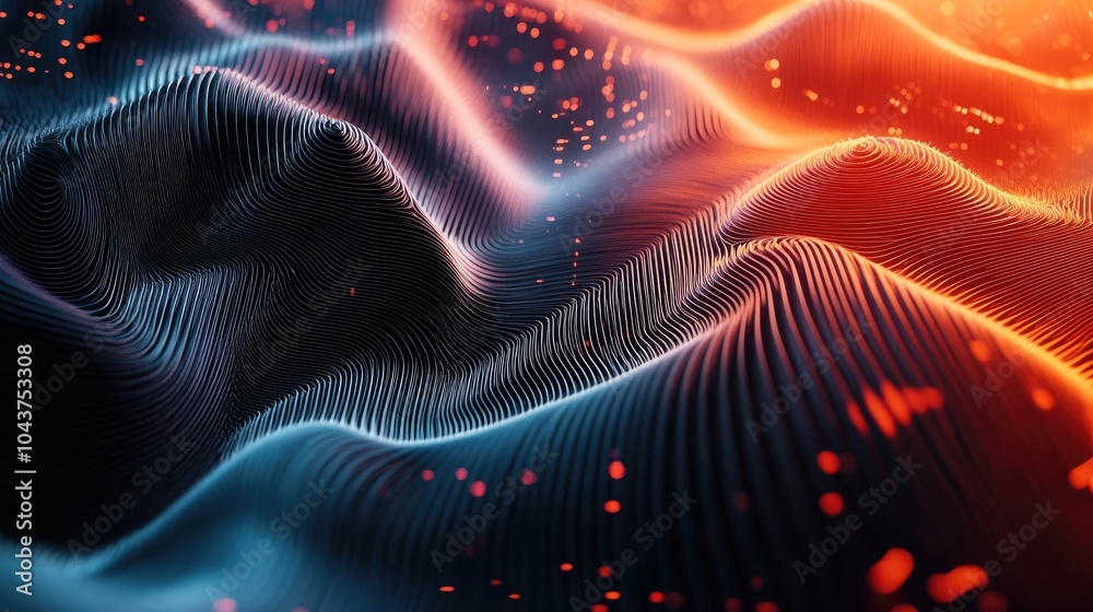 Fototapeta premium A dynamic border featuring kinetic patterns inspired by mathematical motion