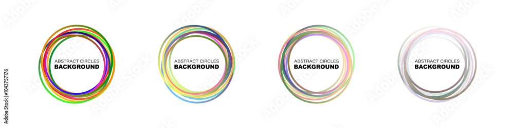 Obraz premium Abstract circles background frame set