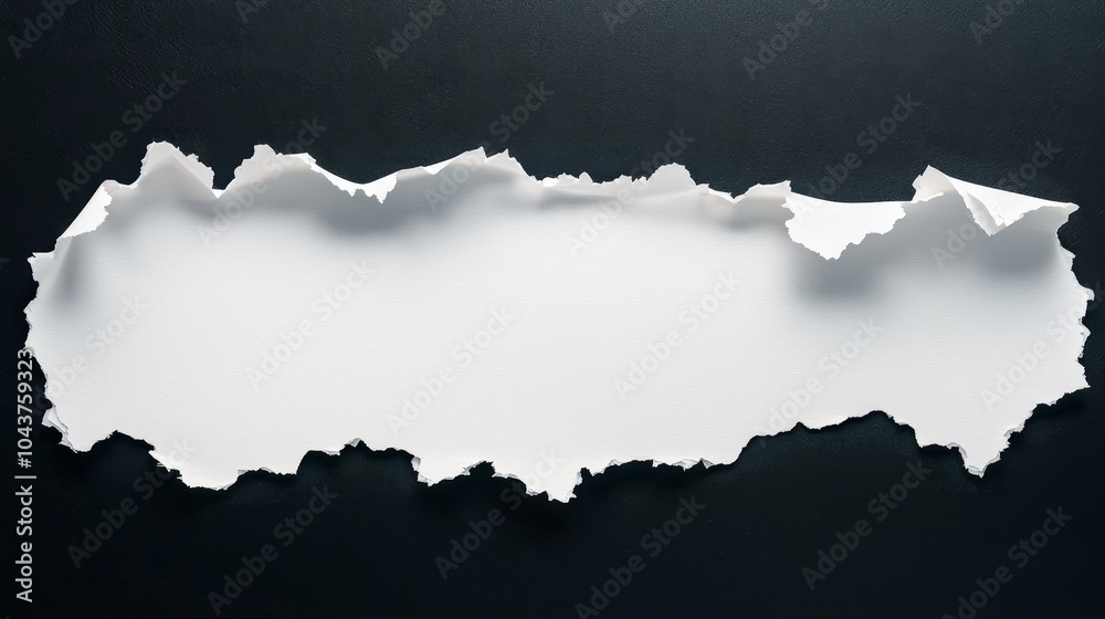 Minimalist Torn Paper Texture on Dark Gray Background