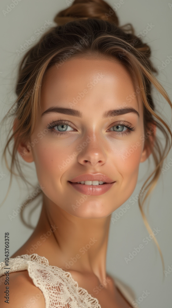 Beautiful Female Model Showcasing Natural Beauty and Flawless Skin in Fashion and Beauty Portrait - Perfect for Skincare, Cosmetics, and Lifestyle Advertising Beautiful Female Model Showcasing Natural Beauty and Flawless Skin in Fashion and Beauty Portrait - Perfect for Skincare, Cosmetics, and Lifestyle Advertising