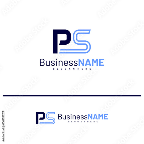 Initial PS logo design vector illustration, Creative letter PS logo concepts