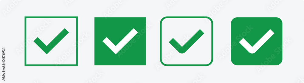 check box icon with right and wrong buttons and yes or no checkmark icons, Check Mark Icon Set. Vector Stock Illustration check box icon with right and wrong buttons and yes or no checkmark icons, Check Mark Icon Set. Vector Stock Illustration