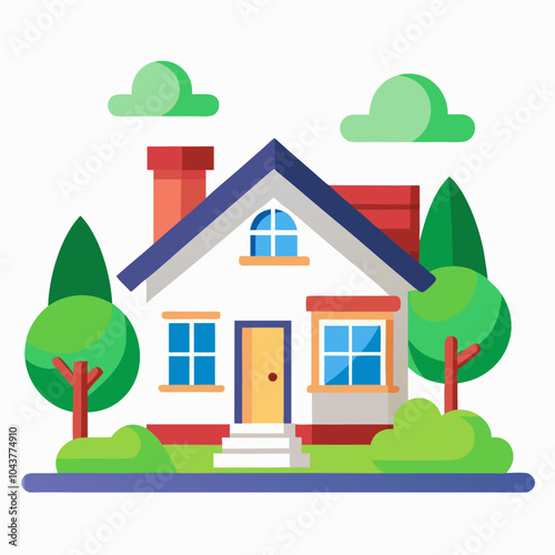 green house with tree