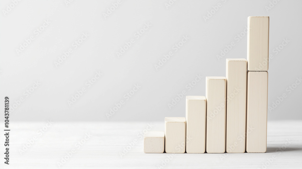 Minimal Bar Graph on White Background for Data Presentation Minimal Bar Graph on White Background for Data Presentation