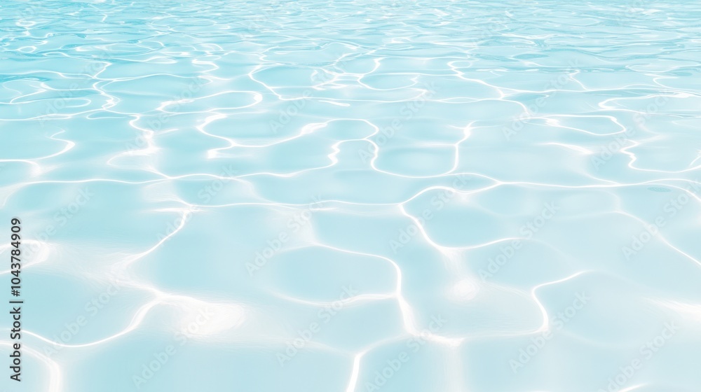 Fototapeta premium Tranquil sunlit aqua harmony with gentle water ripples