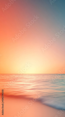 an ocean with sunset warm lights scene