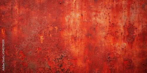 Rusty metal red texture on red cement concrete background