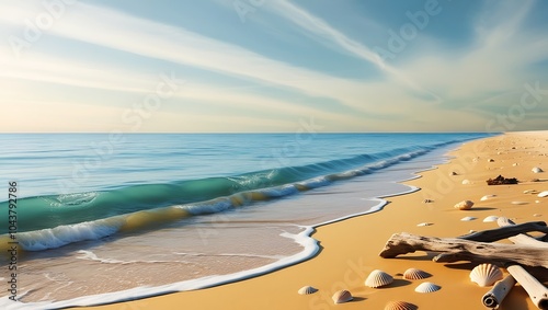 Tranquil sea coast wallpaper featuring peaceful horizons and gentle ocean tides