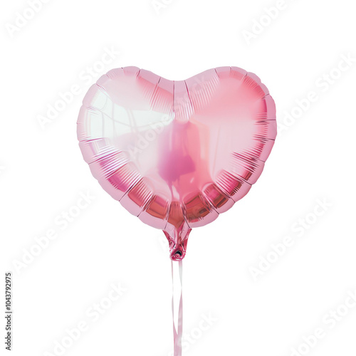 Wallpaper Mural Shiny pink heart balloon symbolizing love and joy. Isolated on transparent/white. Happy Valentine's day Torontodigital.ca