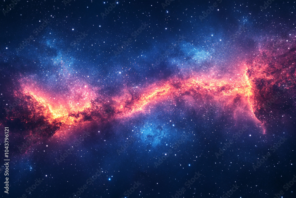 Obraz premium Universe galaxy background, space stars wallpaper art